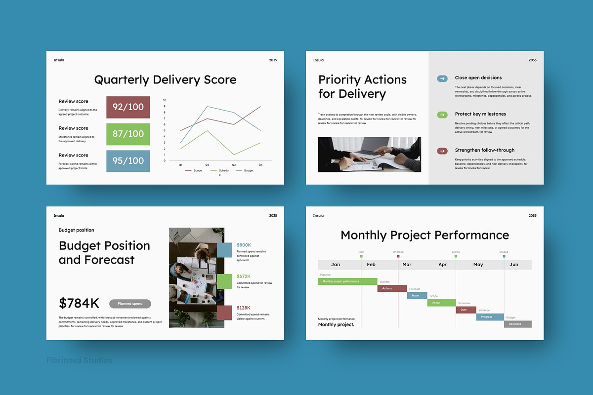 Project Management Review, a Presentation Template by FIBRINOSÄ (Photo 6 of 7)