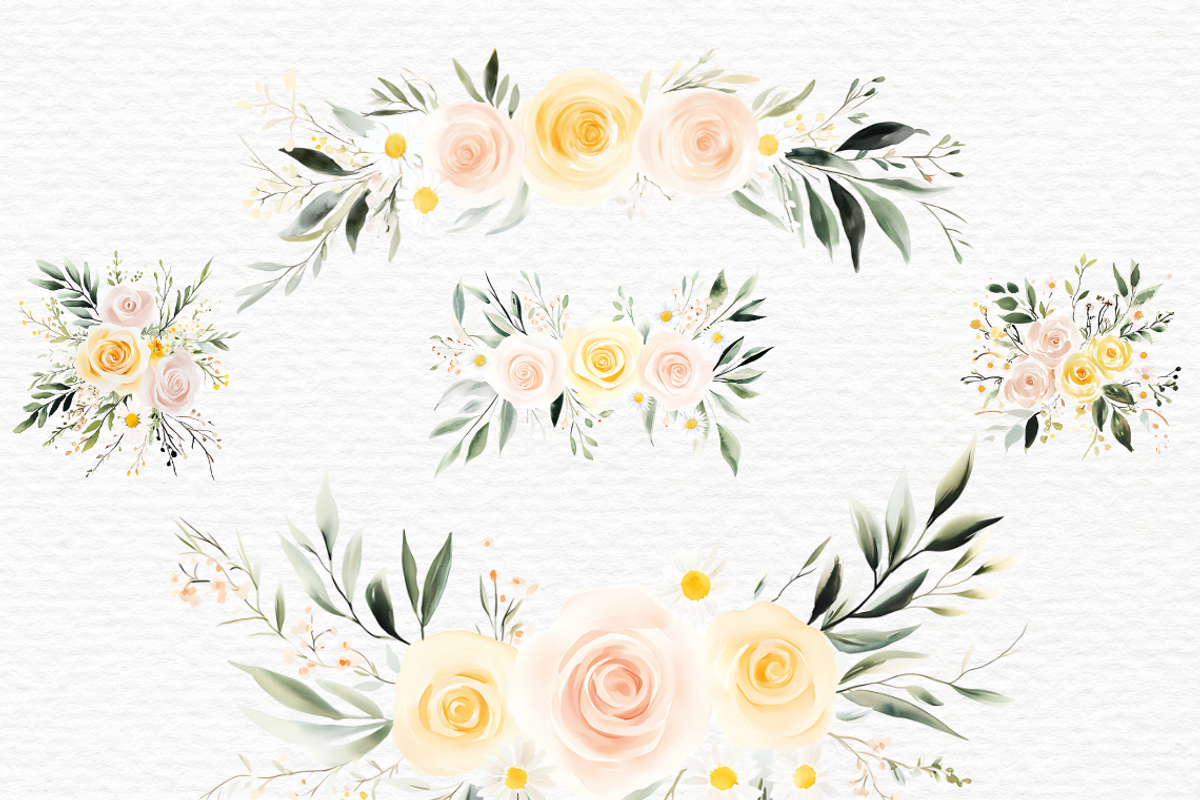 Wildflower frame corners clipart, a Decorative Illustration by Invite to Clipart (Photo 6 of 9)