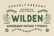 Wilden - Handdrawn Vintage Typeface, a Sans Serif Font by Garisman Std (Thumbnail 1 of 10)