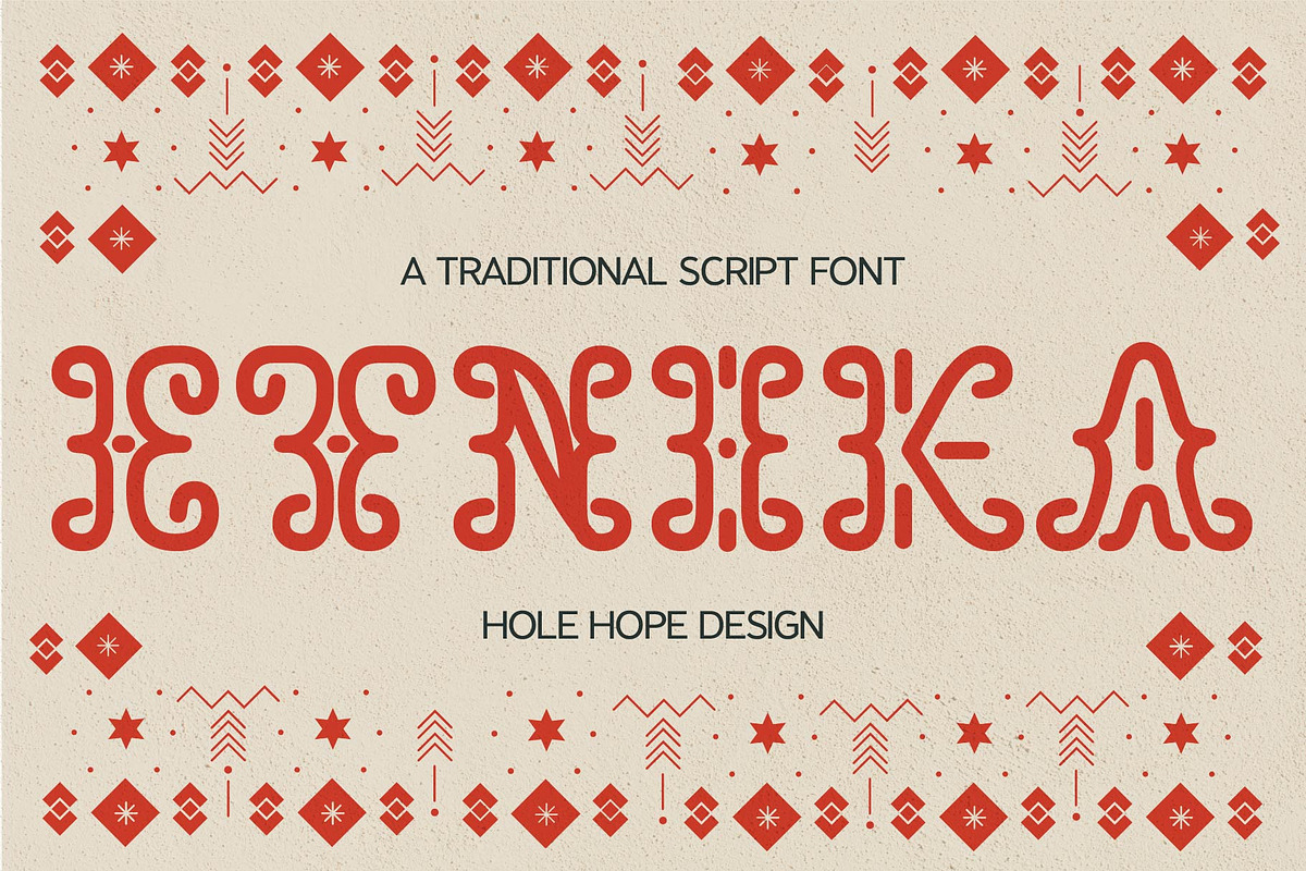 Etnika – A Traditional Script Font, a Sans Serif Font by Hole Hope Design (Photo 1 of 8)