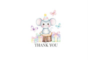 Forest Birthday Watercolor Clipart, an Illustration by CharmClipart (Thumbnail 8 of 8)