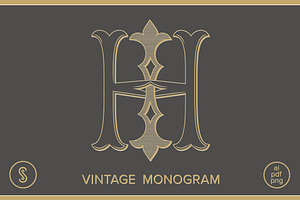 HI Monogram IH Monogram