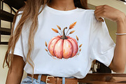 Pink Halloween Pumpkin Clipart, an Illustration by CrexoraLab (Thumbnail 4 of 5)