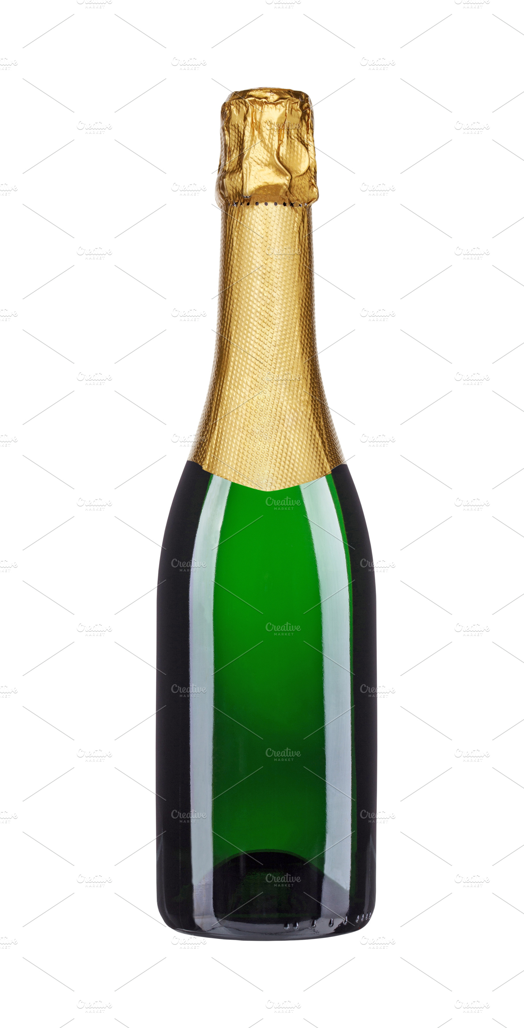 Champagne bottle isolated, a Food & Drink Photo by BOOCYS