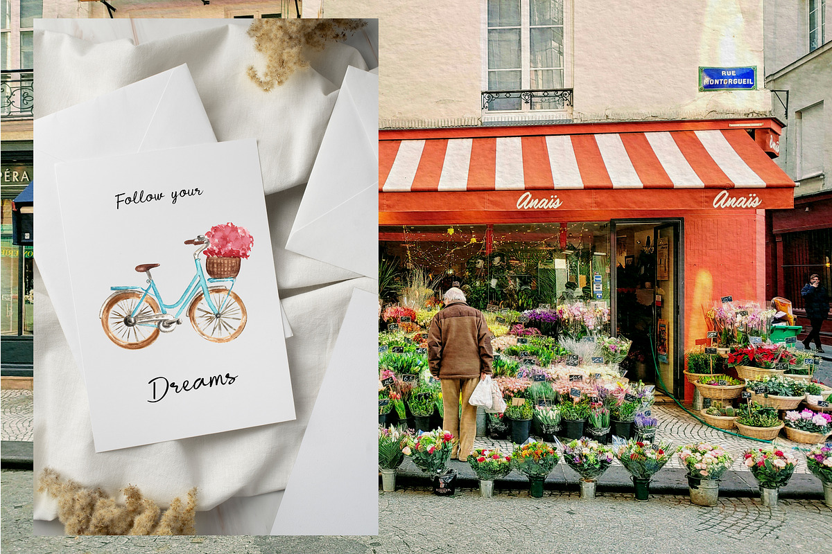Watercolour Paris Travel Clip art, a Decorative Illustration by HabitusDesigns (Photo 8 of 8)
