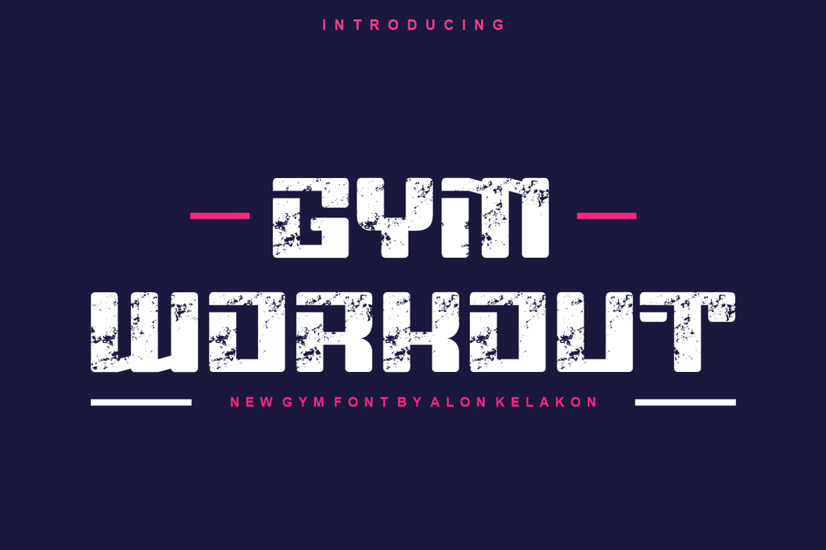 Gym Workout, a Sans Serif Font by alon kelakon (Photo 1 of 5)