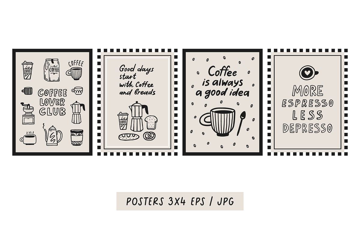 Coffee shop graphic elements, a Food Illustration by piyacler (Photo 6 of 6)