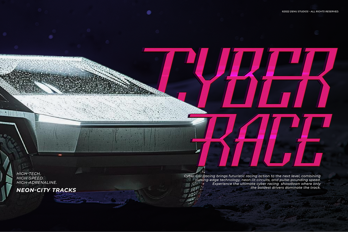 Galaxy Aura | Cyber Condensed Font, a Sans Serif Font by Denustudios (Photo 7 of 12)