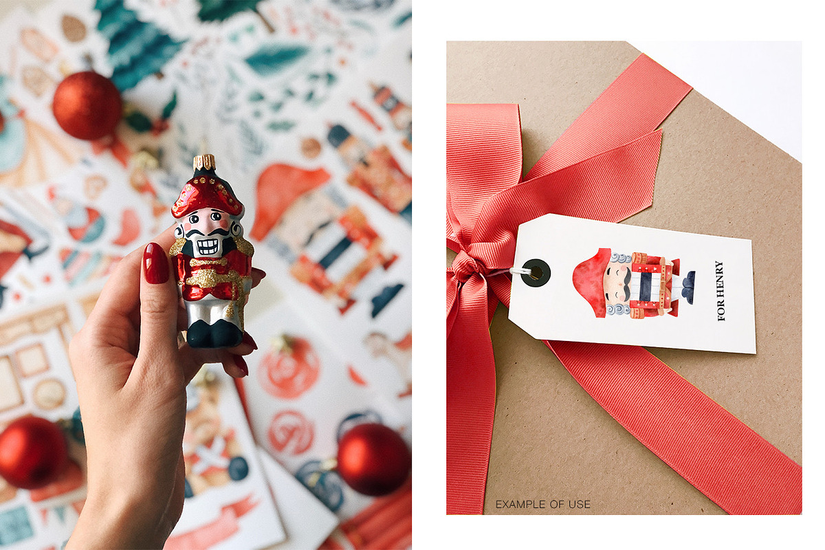 Christmas Nutcracker Watercolor Set, a Decorative Illustration by Art Dari Autumn (Photo 5 of 19)