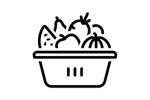 Dietary wholesom black icon, an Outline Icon by Creative priyanka
