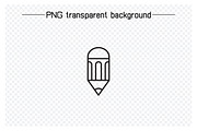 Pencil and Pen Line Icons Set, an Outline Icon by Designfour (Thumbnail 3 of 7)