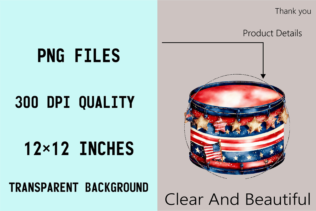 4th of July Patriotic Png Clipart Bu, an Illustration by SVGArt (Photo 4 of 9)