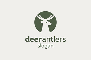 Deer Head Silhouette Circle Logo, a Branding & Logo Template by ika trisiana