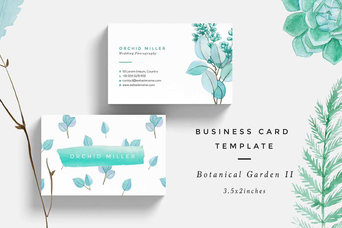 Botanical Garden II Business Card, a Business Card Template by Nordic.Arg (Photo 3 of 3)