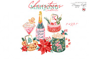 Christmas Mahjong Cocktails, a Decorative Illustration by TheHappyGiftArt (Thumbnail 4 of 10)