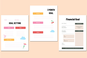 Editable Goal Planner For Canva