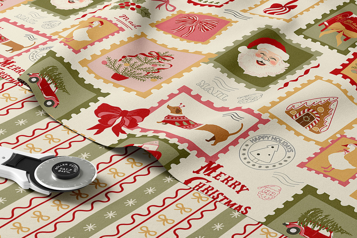 Vintage Christmas patchwork, a Pattern Graphic by Tani Kuzminka (Photo 17 of 27)
