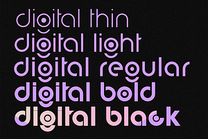 Digital Geometric Font