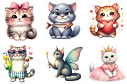 Cute Cat Sublimation Clipart, an Illustration by DreamArtGraphic (Thumbnail 4 of 5)