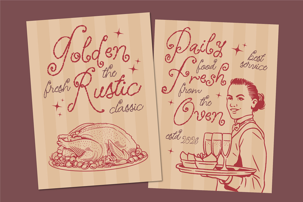 Afterglow – Duo Whimsical Font, a Handwritten Font by Mahesans Co (Photo 2 of 10)