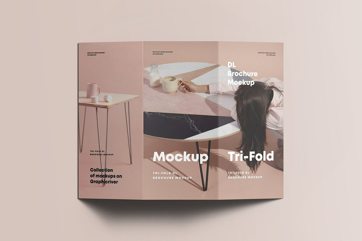 Tri-Fold DL Brochure Mock-up, an Advertising Mockup by Se٧enStudio (Photo 13 of 16)
