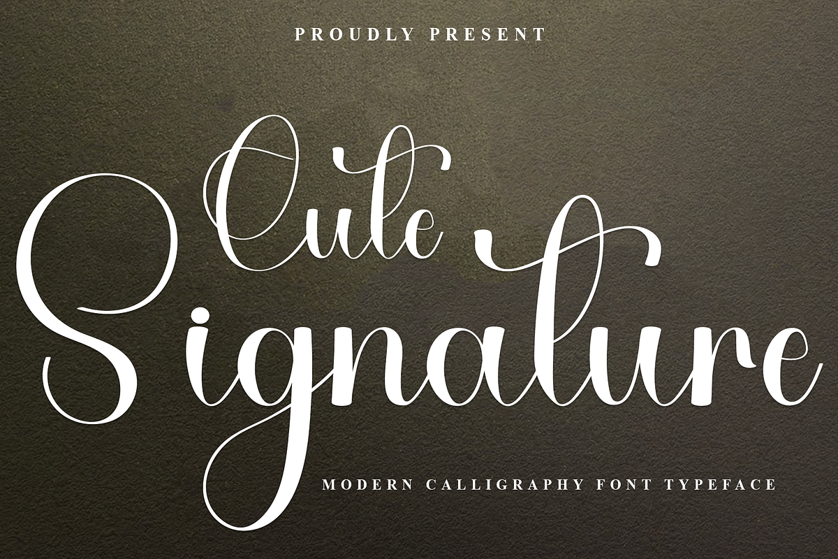 Cute Signature, a Handwritten Font by FreshTypeINK (Photo 1 of 8)