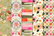 Charming Spring Digital Paper Pack, a Pattern Graphic by Maishop (Thumbnail 2 of 4)