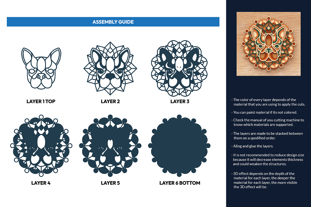 10 Animal Mandalas Set - Laser cut, an Object Graphic by Arshad Ali (Photo 10 of 22)