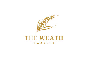 Luxury Golden Grains Weath Logo