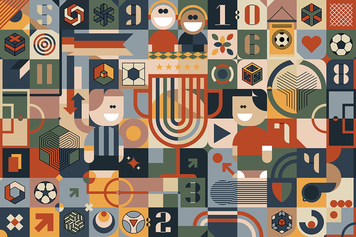Geometric football, a Pattern Graphic by Lawkeeper (Photo 2 of 4)