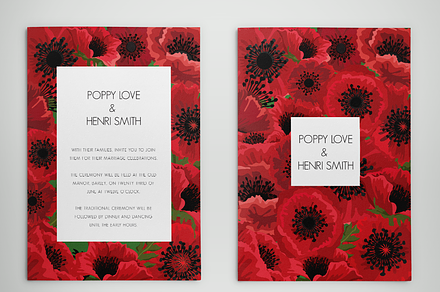 POPPY INVITATIONS - Edit with Word!