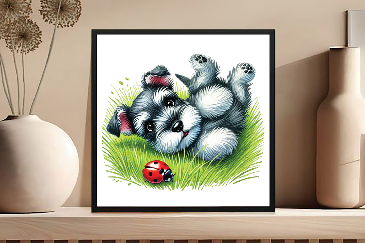 Cute Spring Puppy Clipart, an Illustration by DreamCafeArt (Photo 5 of 6)