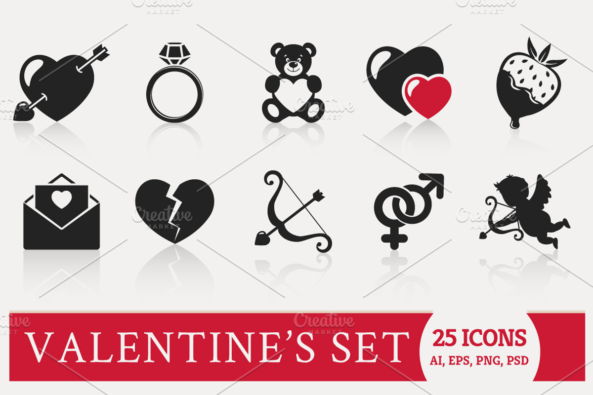 25 Valentine's icons