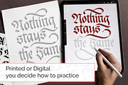 Blackletter Calligraphy Workbook Set, a Templates & Theme by ZenLettering (Thumbnail 6 of 9)