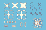 Drone icons set, an Icon by Poloviiinkin (Thumbnail 2 of 2)