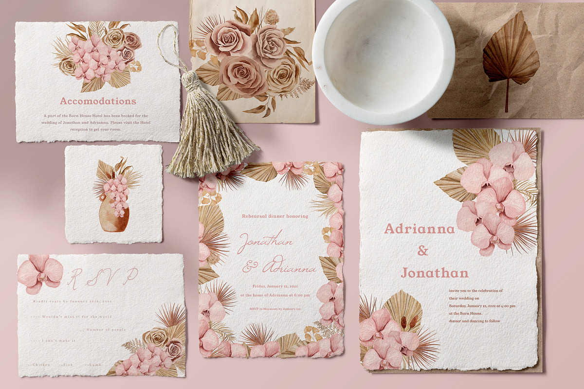 Bohemian Roses and Dried Leaves, an Illustration by Backyard Rose (Photo 2 of 16)