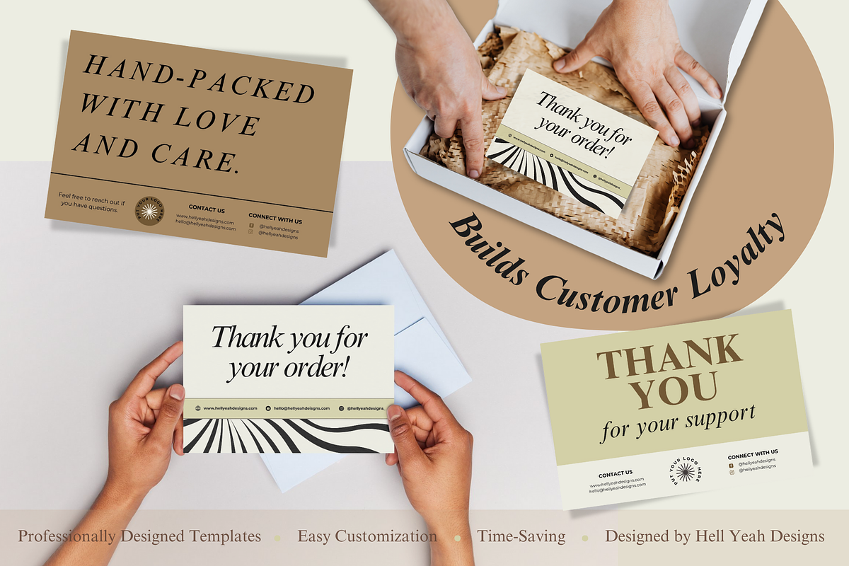Chic Thank You Cards Templates, a Card Template by Hell Yeah Designs (Photo 2 of 6)