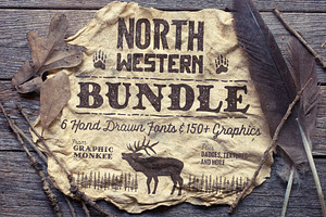 North Western Font Vectors BUNDLE