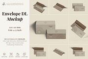 Envelope DL Mockup - 12 Views, an Advertising Mockup by Illusiongraphic (Thumbnail 1 of 27)