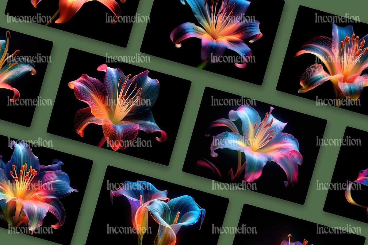 16 Lily Luminograms Wallpapers, a Wallpaper Graphic by Incomelion (Photo 5 of 6)