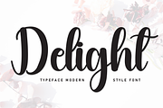 Delight | Script Font, a Handwritten Font by Scratchones (Thumbnail 1 of 8)
