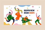 Groovy Bizarre Xmas Characters, a Seasonal Illustration by Marish (Thumbnail 2 of 8)