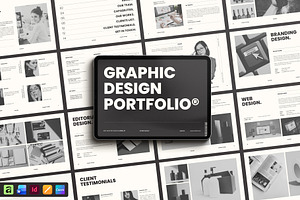 Graphic Design Portfolio Template, a Brochure Template by Studio Monova