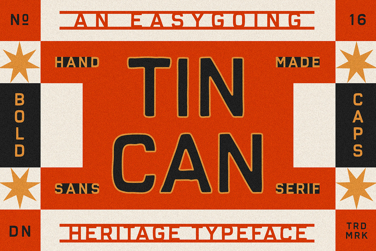 Tin Can | Heritage Typeface, a Sans Serif Font by Daniel Neuman (Photo 1 of 9)
