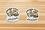 Retro Rooster Fighting Mascot, a Branding & Logo Template by Judsart (Thumbnail 3 of 3)