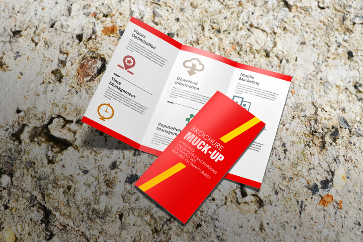 Trifold Brochure Mock-Up, a Print Template by resumetemplathttps://d3es