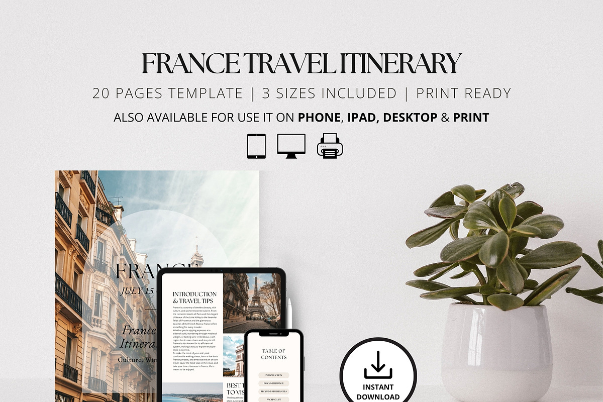 France Travel Itinerary Template, a Magazine Template by Pulsecolor (Photo 10 of 10)