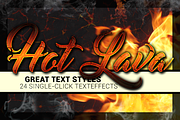 24 Styles - Hot Lava Collection, a Layer Style Add-On by Designer Essentials (Thumbnail 1 of 2)