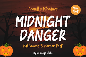 Midnight Danger - Halloween Font, a Handwritten Font by QR Design Studio