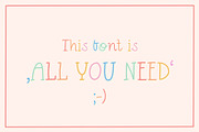 All You Need - a handdrawn font, a Font by Jutta Schneider (Thumbnail 3 of 6)